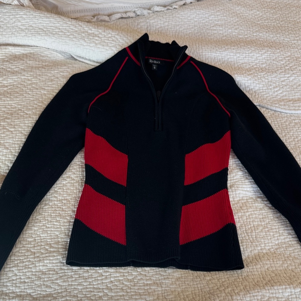 Alp n Rock Black and Red Women's Sweater
